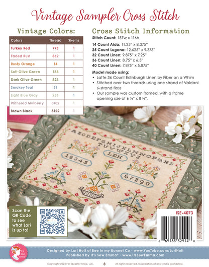 図案 LORI HOLT / Vintage Sampler