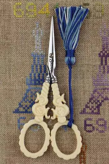 Sajou embroidery scissors-veined-ivory-S-model