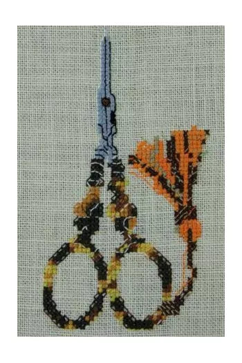 刺しゅう用ハサミ　ベッコウ調「フラワー」モデル