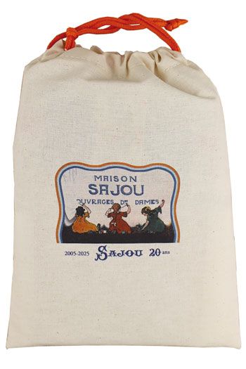 Sajou Puffies Needlepoint Kit - Little Girls Embroidering