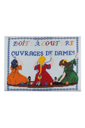 Maison SAJOU Sewing box kit - Embroidery Girls サジューのクロス